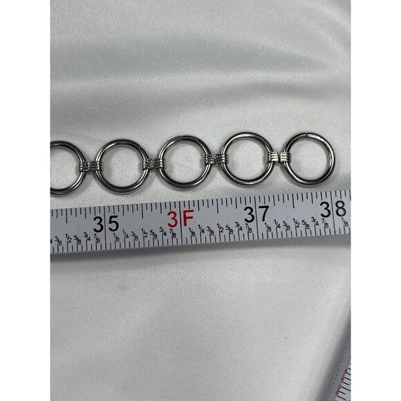 Womens Silver Tone Circular Link Chain Belt SKU 7573 - Picture 4 of 6